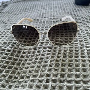 Salvatore Ferragamo Cream Sunglasses Modern Accessories